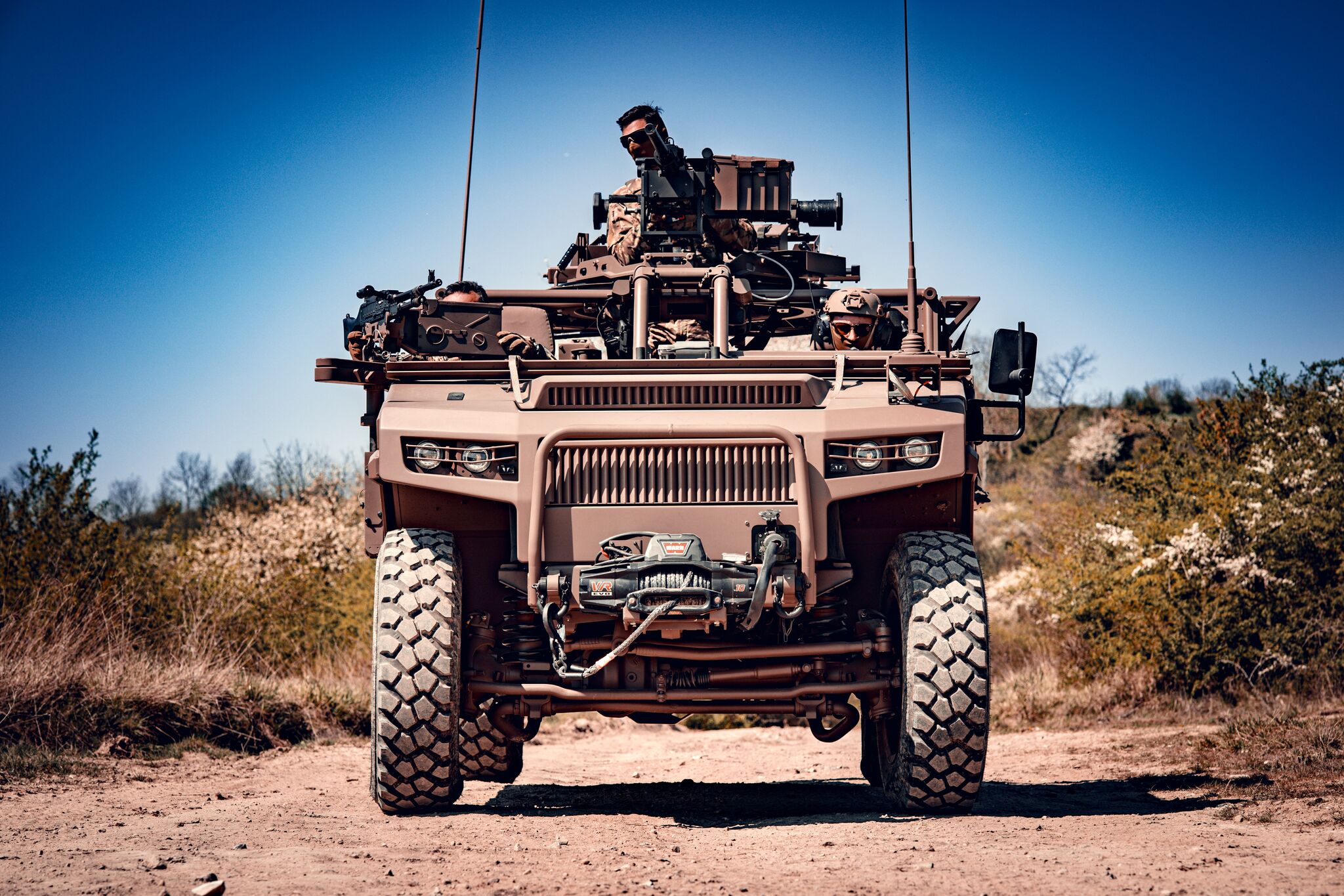 Soldiers operate a Pégase light tactical vehicle. Photo: Arquus/French Army