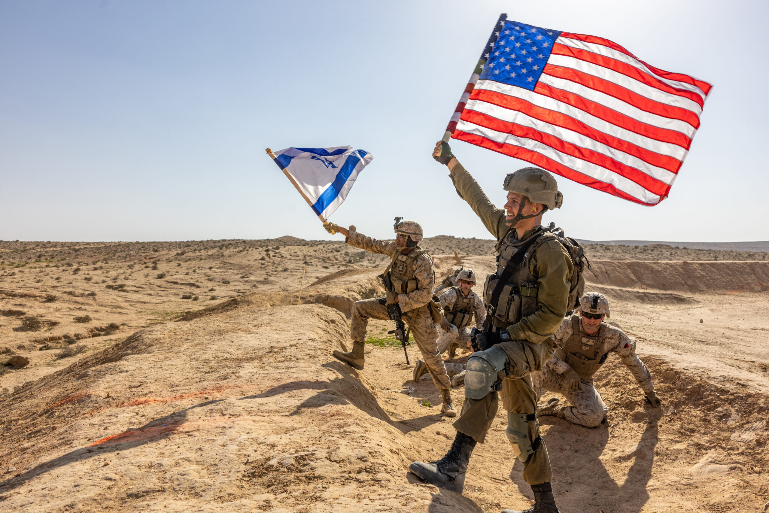 U.S. Marines with 2nd Assault Amphibian Battalion, 2nd Marine Division, and soldiers with the Israeli Defense Force participate in live-fire and maneuver range during Intrepid Maven 23.2, in Israel, Feb. 28, 2023. Intrepid Maven is a bilateral exercise between USMARCENT and the IDF designed to improve interoperability, strengthen partner-nation relationships in the U.S. Central Command area of operations and improve both individual and bilateral unit readiness. (U.S. Marine Corps photo by Lance Cpl. Emma Gray)