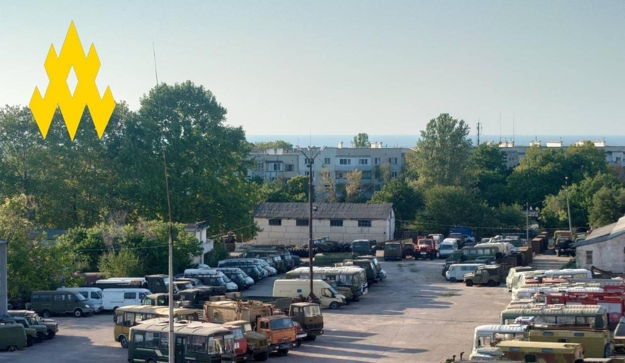An alleged storage site of Moscow’s Black Sea Fleet in Sevastopol