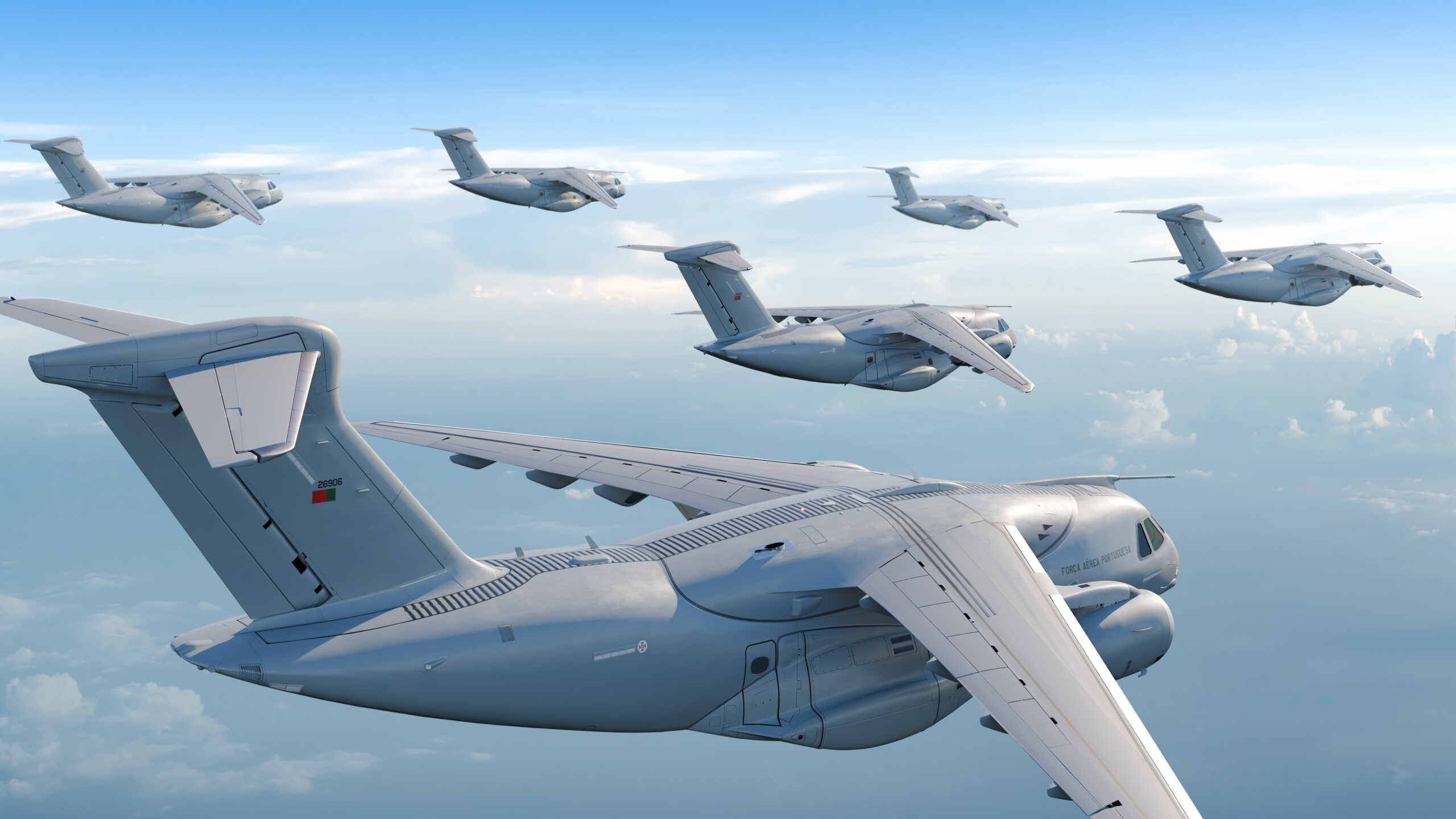 Rendering of Portuguese Air Force's KC-390 Millennium fleet. Photo: Embraer