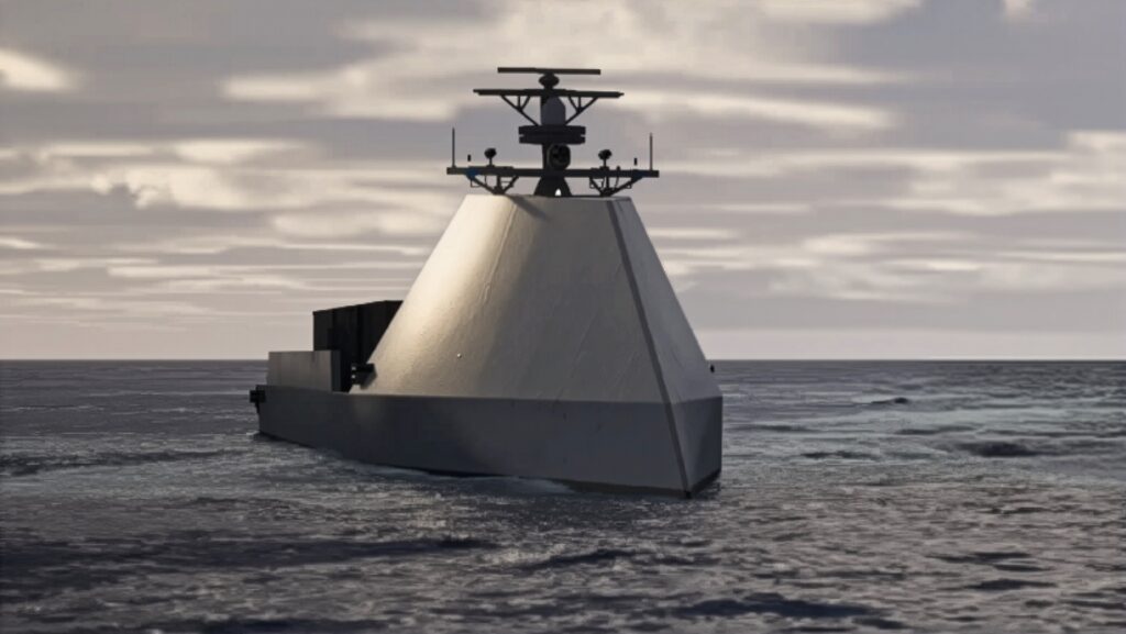 Artist’s rendering of HII’s ROMULUS unmanned surface vessel. Photo: HII