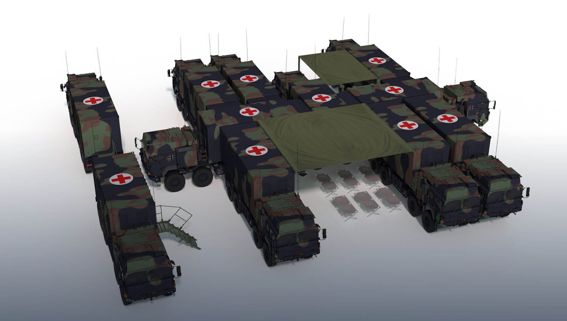 Armored mobile medical center