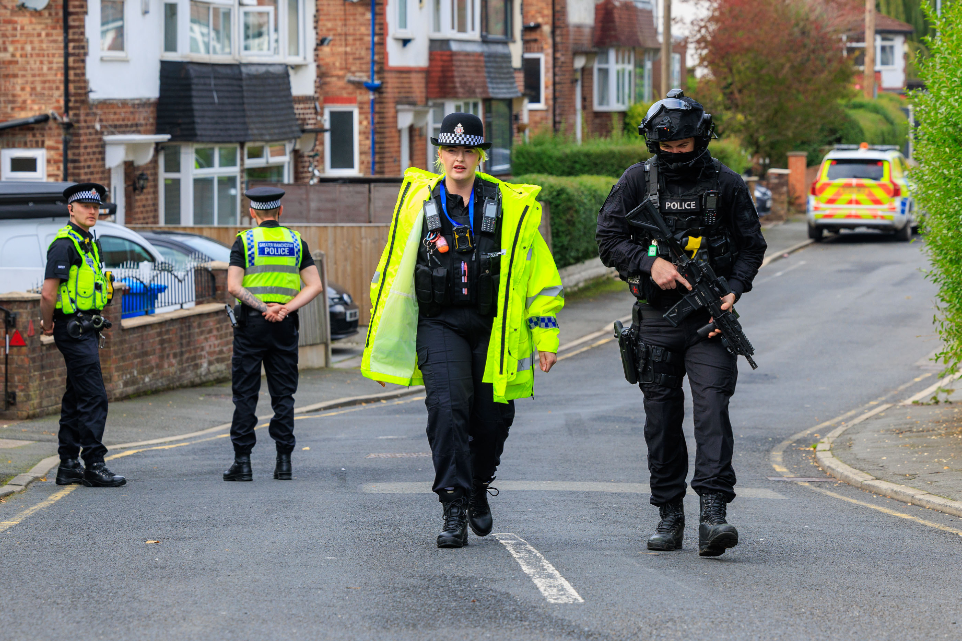 Authorities respond to a suspected terrorist attack in Manchester