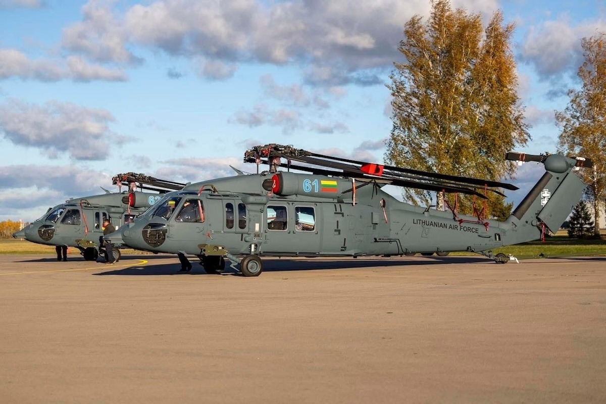 Lithuania’s first UH-60M Black Hawk helicopters on the ground