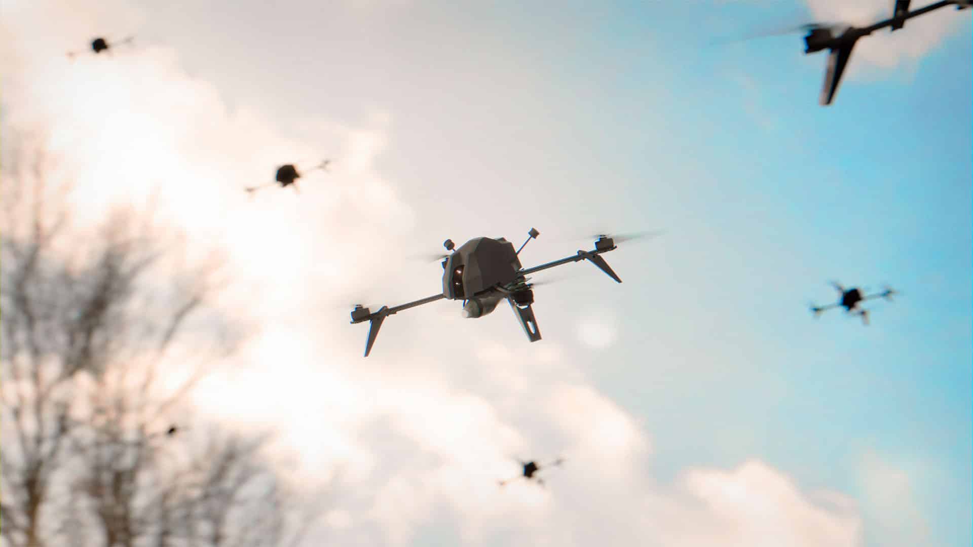 A swarm of Wasper-1 unmanned aerial systems. Photo: Orbotix