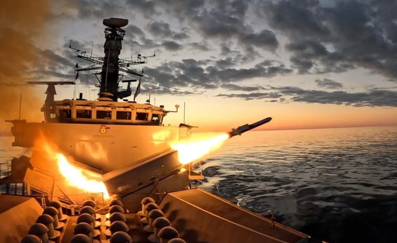 Naval Strike Missile (NSM) during an exercise.