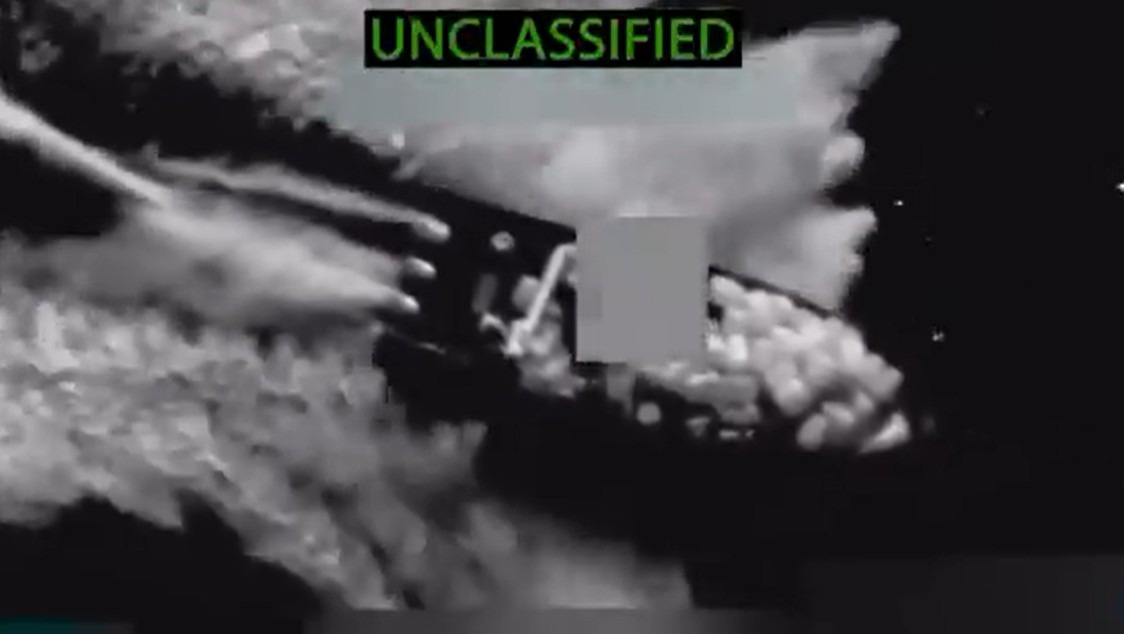 Footage from the strike operation.