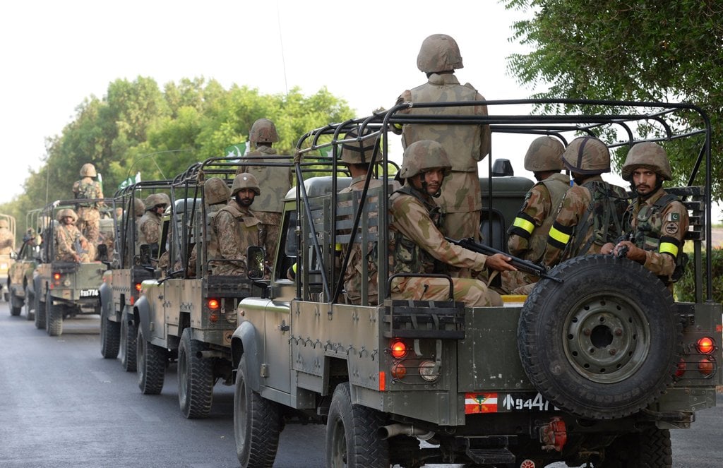 A military convoy of the Pakistan Army.