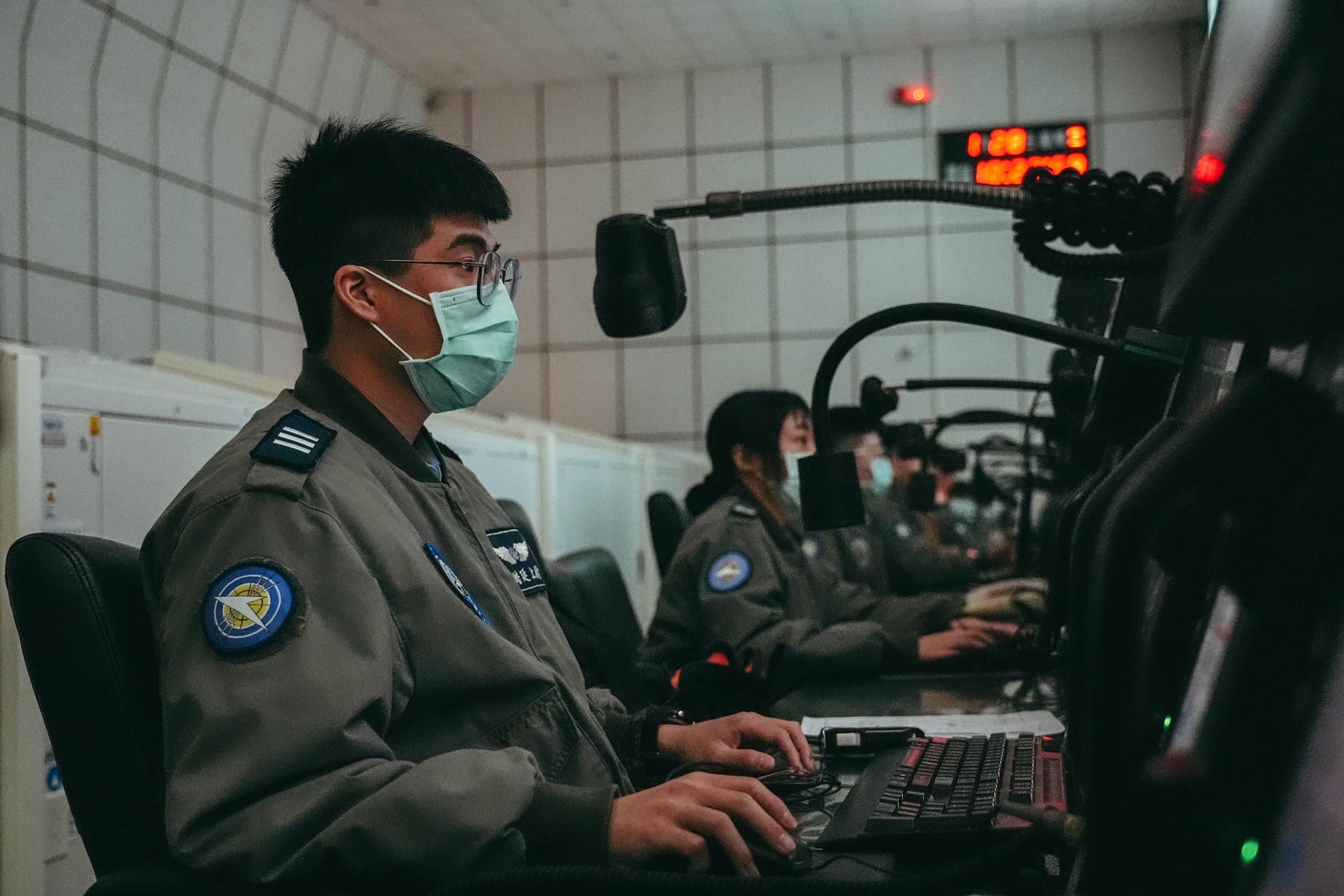 Operators in a control room. Photo: Taiwanese Ministry of Defense