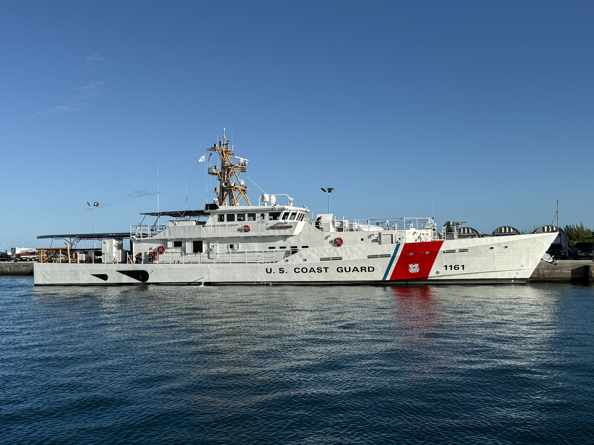 The US Coast Guard’s 61st Sentinel-class fast response cutter, the USCGC Olivia Hooker (WPC 1161).