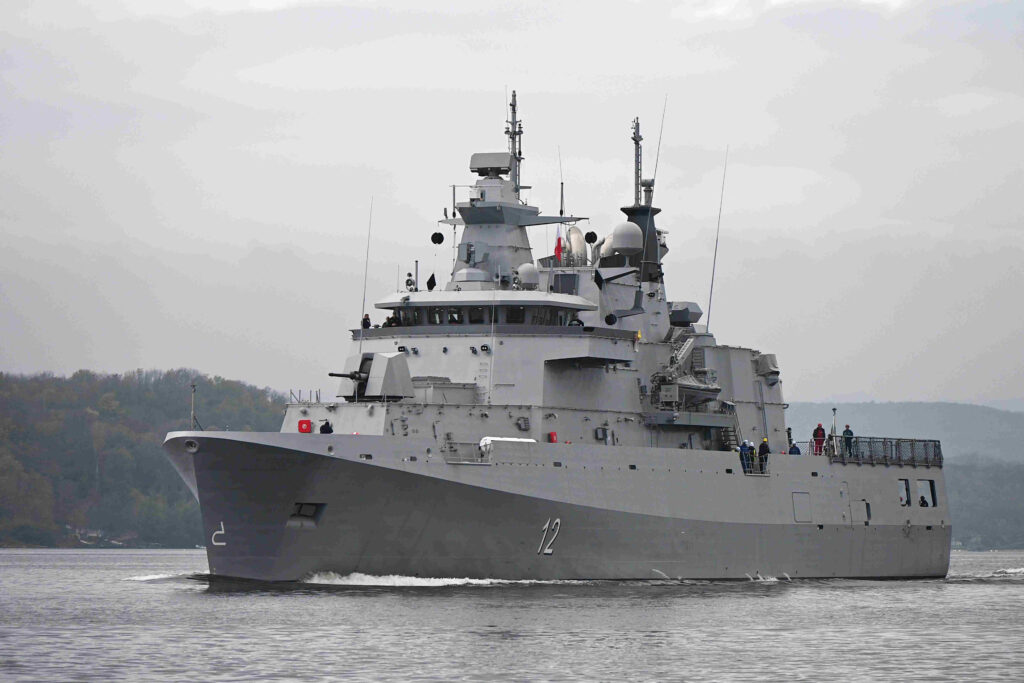 Bulgarian Navy's first Multipurpose Modular Patrol Vessel, the Hrabri