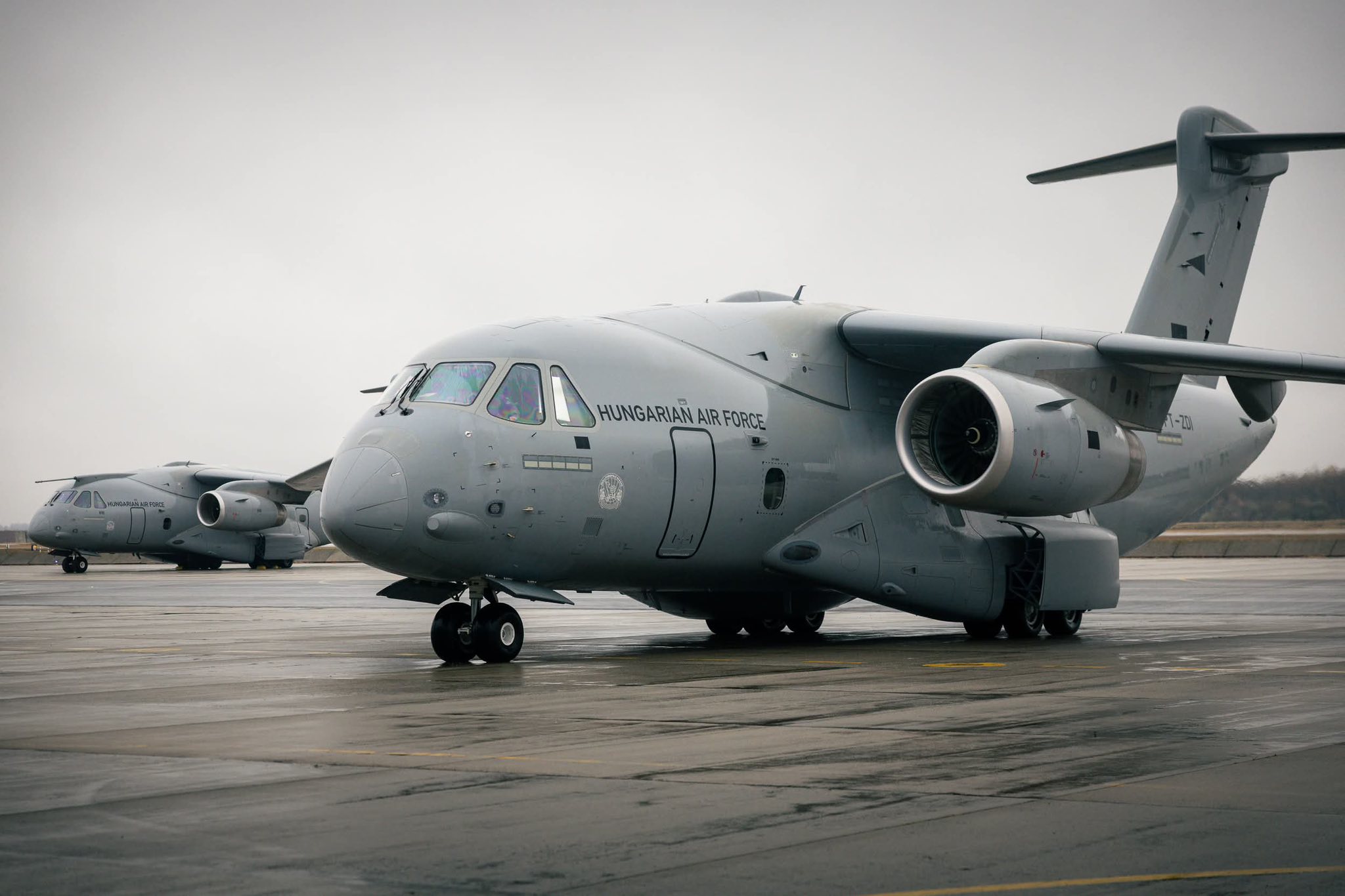 Two C-390 Millennium transport planes