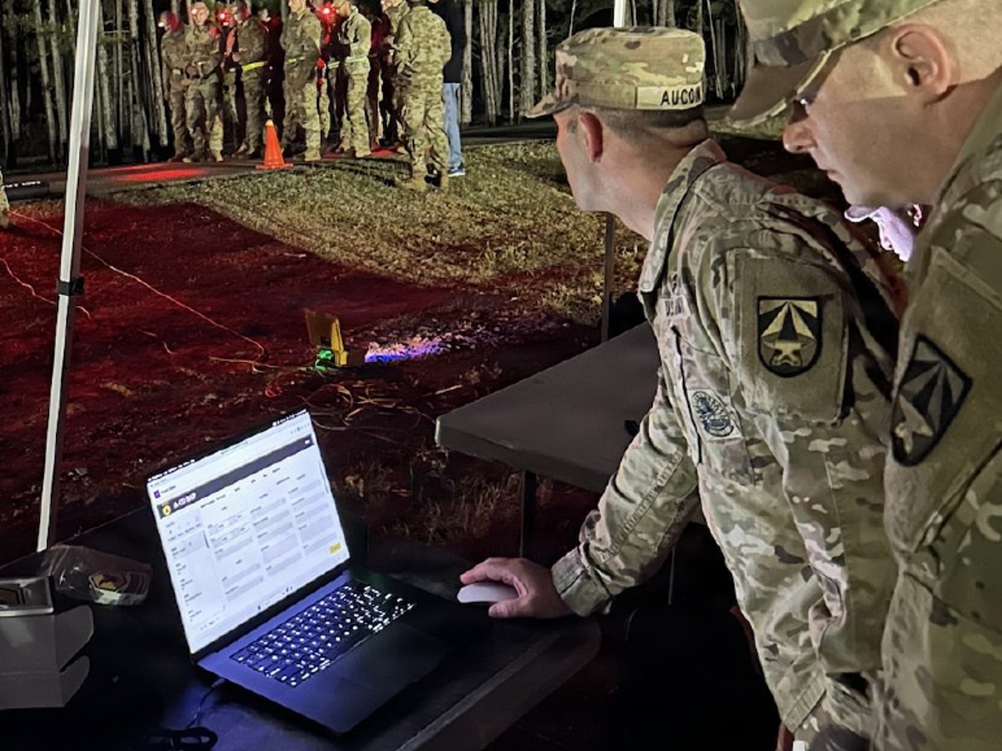 Soldiers from Army Software Factory observe training while using the Army’s new AirborneReady software, a Soldier-developed system now integrated into the Army Training Information System (ATIS) to streamline jump-log tracking and improve real-time readiness management.