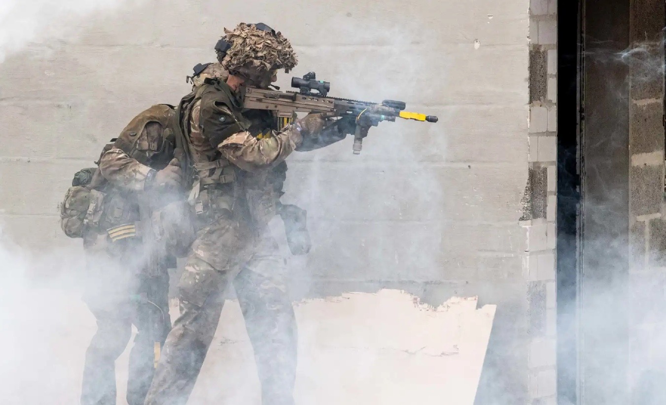 British soldiers engage in largest reserve exercise since 1980s.