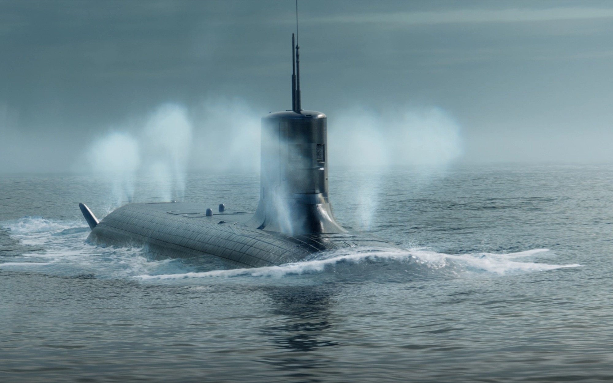 Artist's impression of the AUKUS submarine