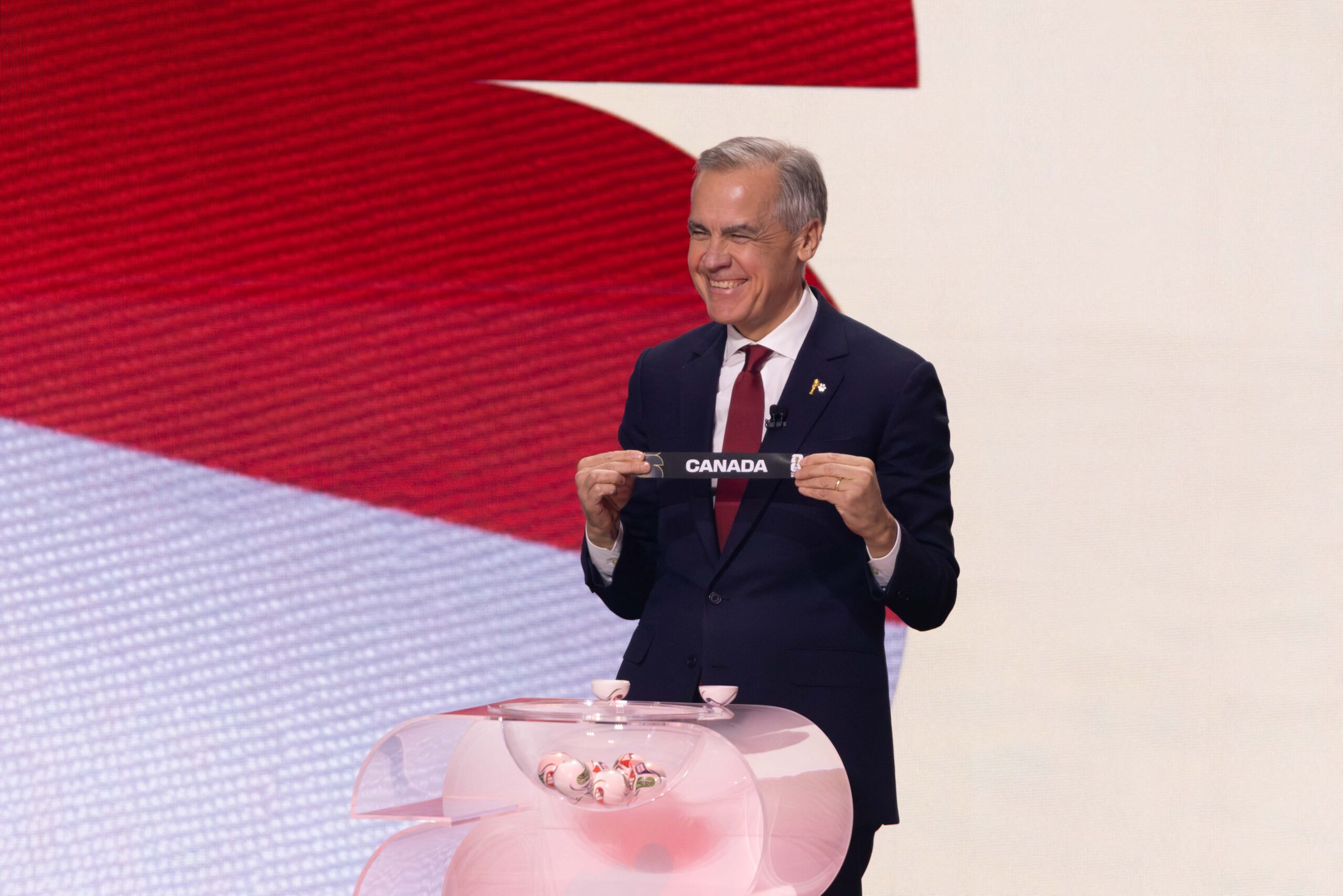 Canada Prime minister Mark Carney during the FIFA World Cup 2026 official draw at John F. Kennedy Center for the Performing Arts on December 5, 2025 in Washington, DC. (Photo by VANESSA CARVALHO / Brazil Photo Press via AFP)