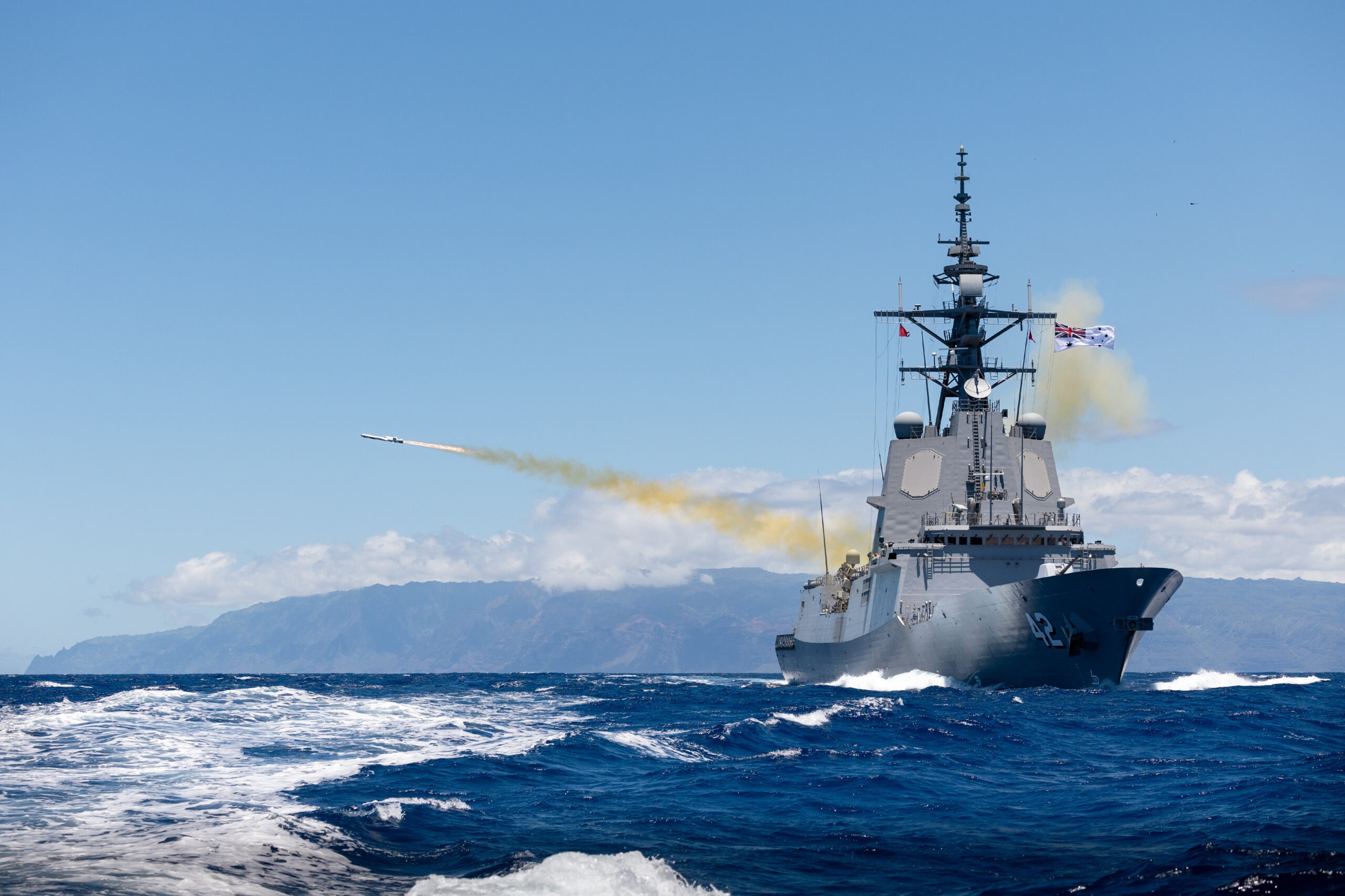 HMAS Sydney fires Royal Australian Navy’s first Naval Strike Missile during a long-planned, live-fire sinking exercise
