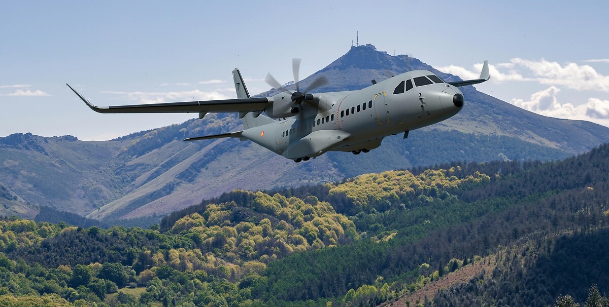 A C-295 tactical transport aircraft