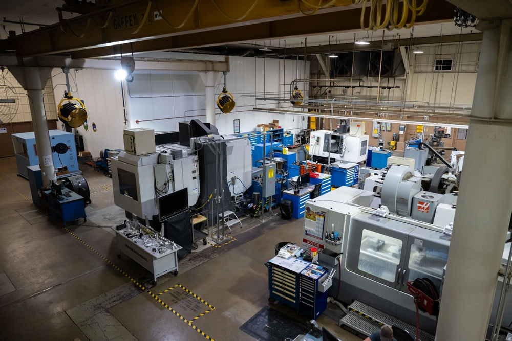 Manufacturing equipment inside a US Air Force Trainer Development Squadron