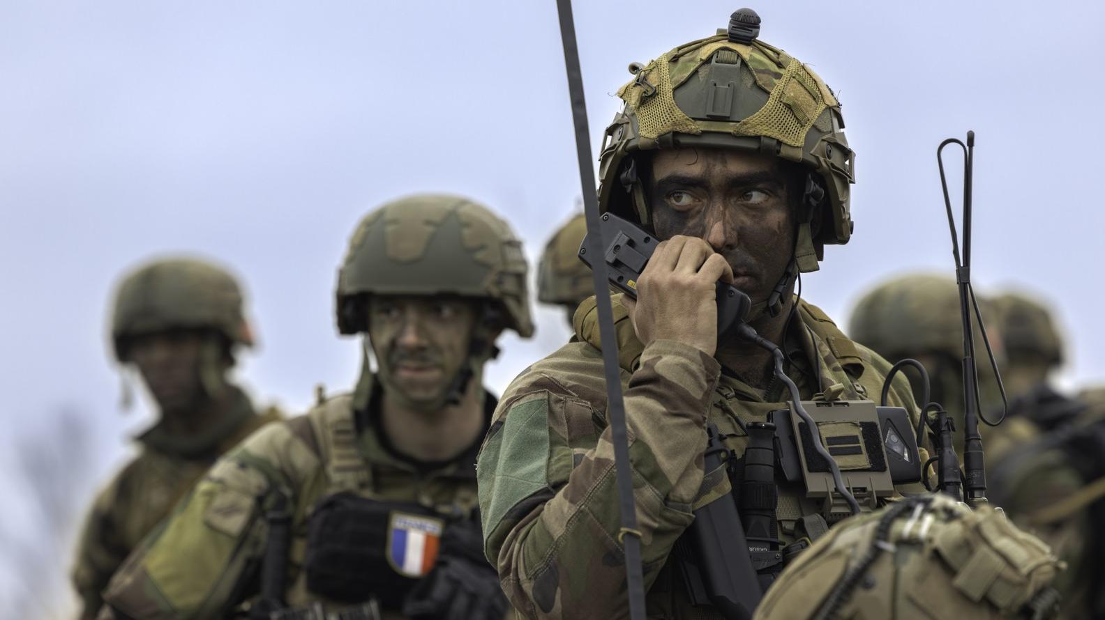 French soldiers during the high-intensity exercise Orion 23.