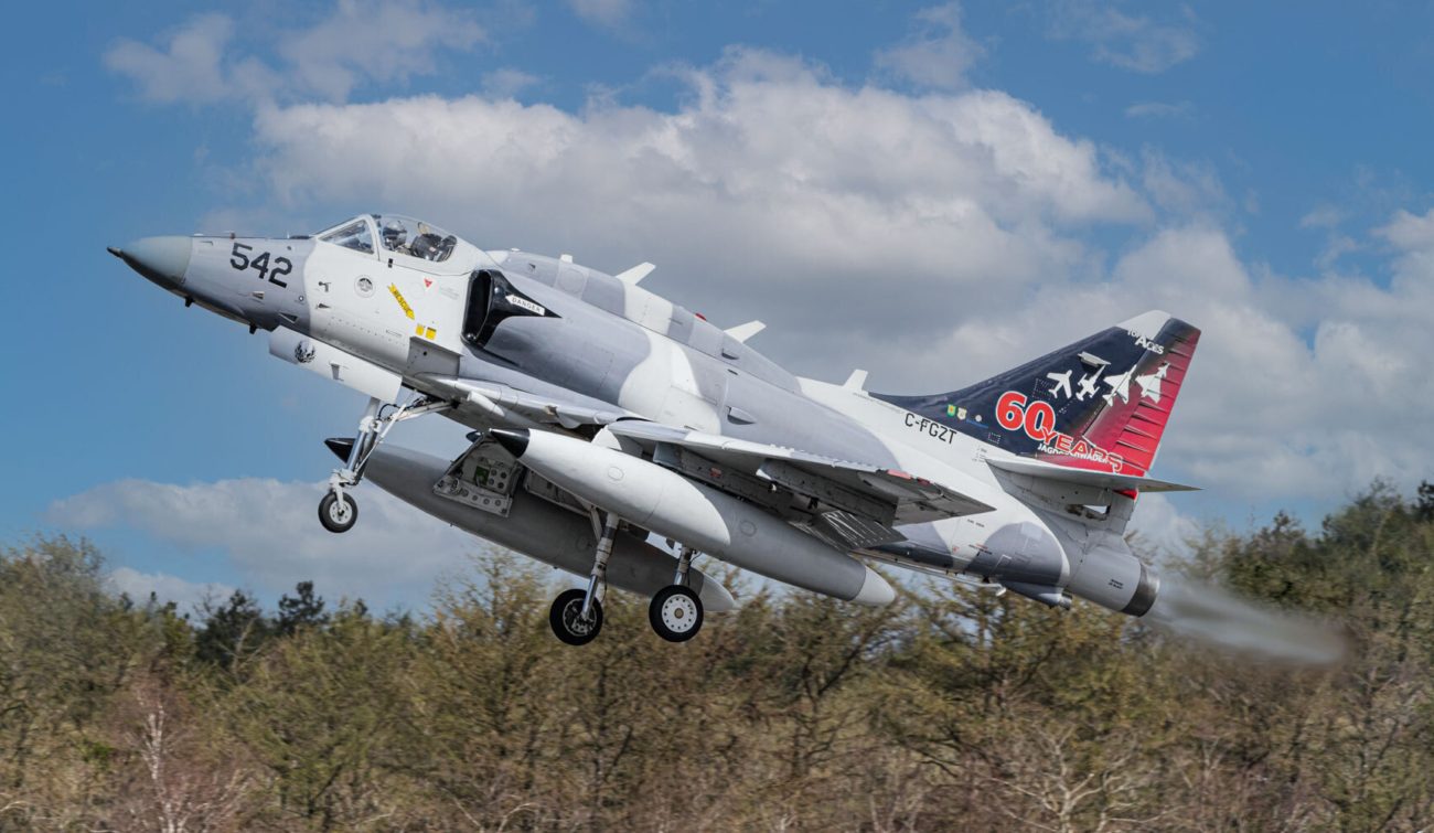 Top Aces' training aircraft featuring Advanced Aggressor Mission System.