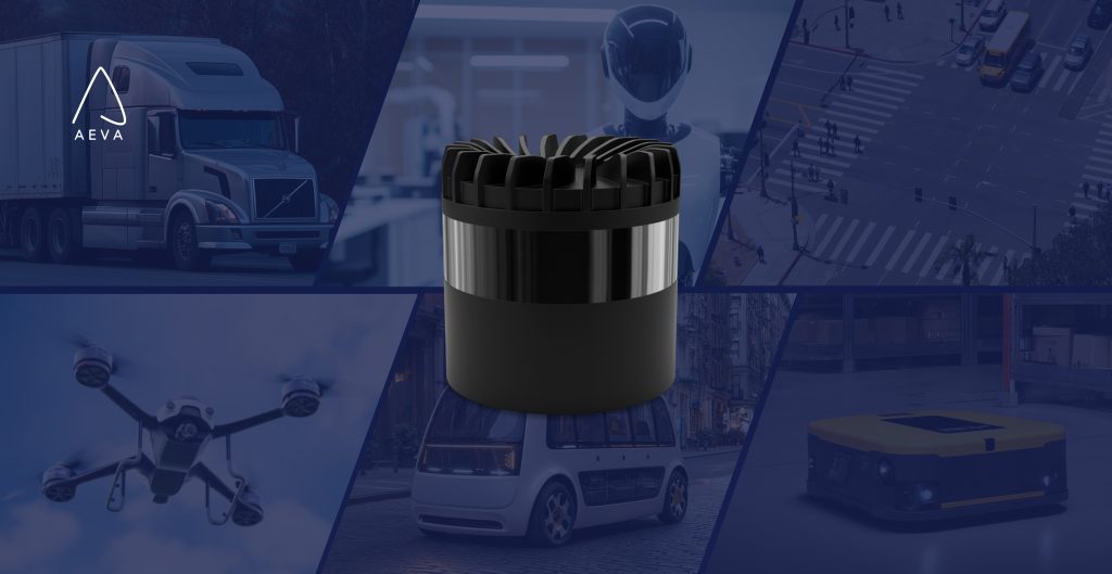 Omni, a compact wide-view short-range 4D LiDAR sensor for physical AI applications. Photo: Aeva