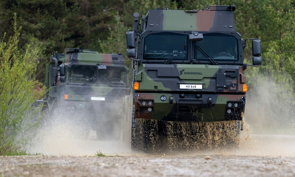 Rheinmetall's HX 8x8 trucks.