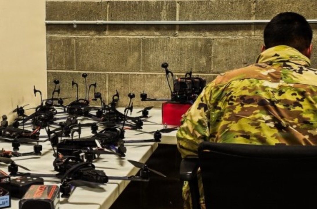 A Soldier assigned to the 11th Airborne Division assembles and prepares unmanned aerial systems during a multi week drone training course in Alaska.