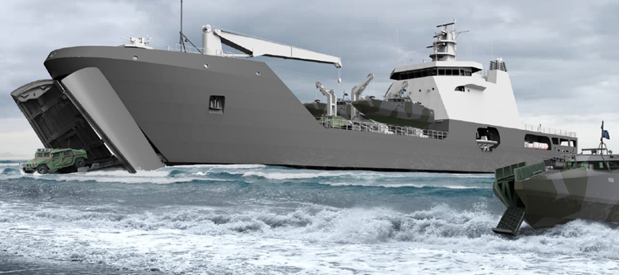 Artist's rendering of the Medium Landing Ship