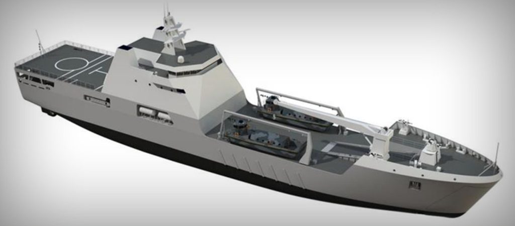 Artist's rendering of the Medium Landing Ship