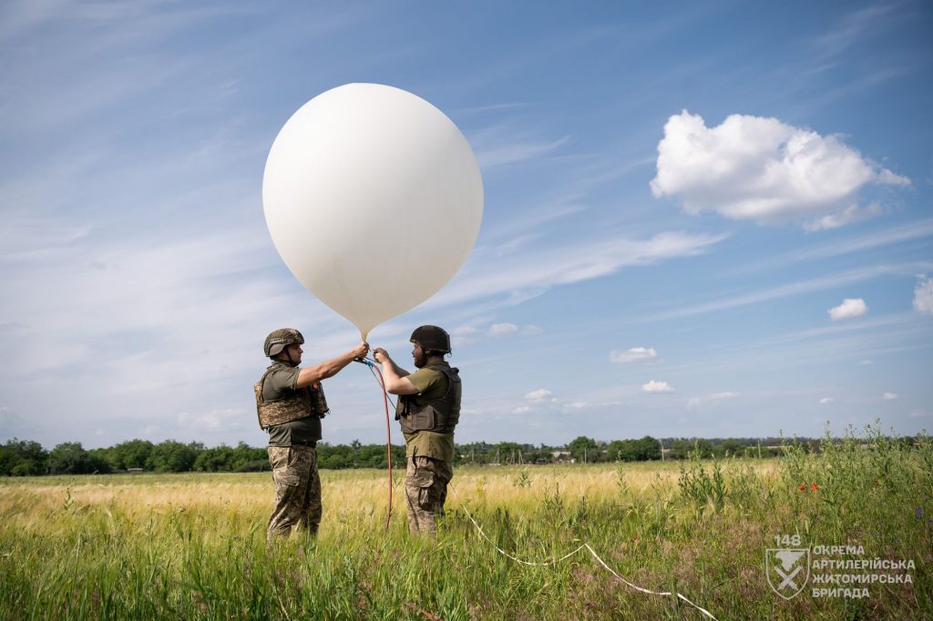 Radiosonde-equipped balloons to gather atmospheric data.