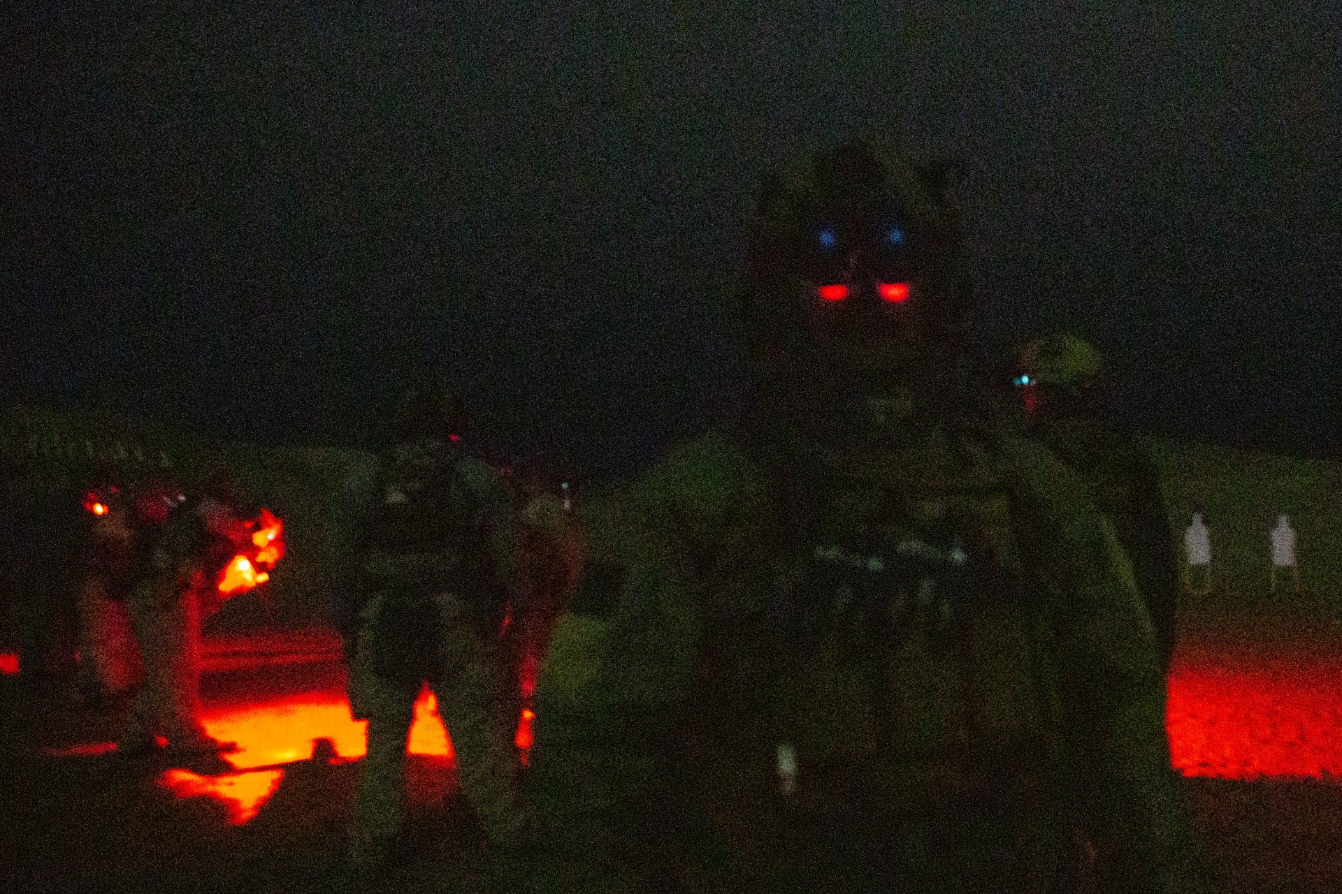 U.S. Marines with 3rd Force Reconnaissance Company, 4th Marine Division, Marine Forces Reserve, conduct low-light training during exercise Resolute Sentinel 24 at Base Naval De Infanteria De Marina, Lima, Peru, June 11, 2024. The Marines utilized Night Vision Goggles (NVG), and infrared lasers to fire at targets enhance comfortability and familiarity of low-light operations. RS24 is a U.S. Southern Command sponsored exercise that consists of comprehensive joint training opportunities aimed at enhancing regional security and interoperability among the United States, France, Peru, Colombia, Ecuador, Chile, and Brazil. (U.S. Marine Corps photo by Cpl. Samuel Qin)