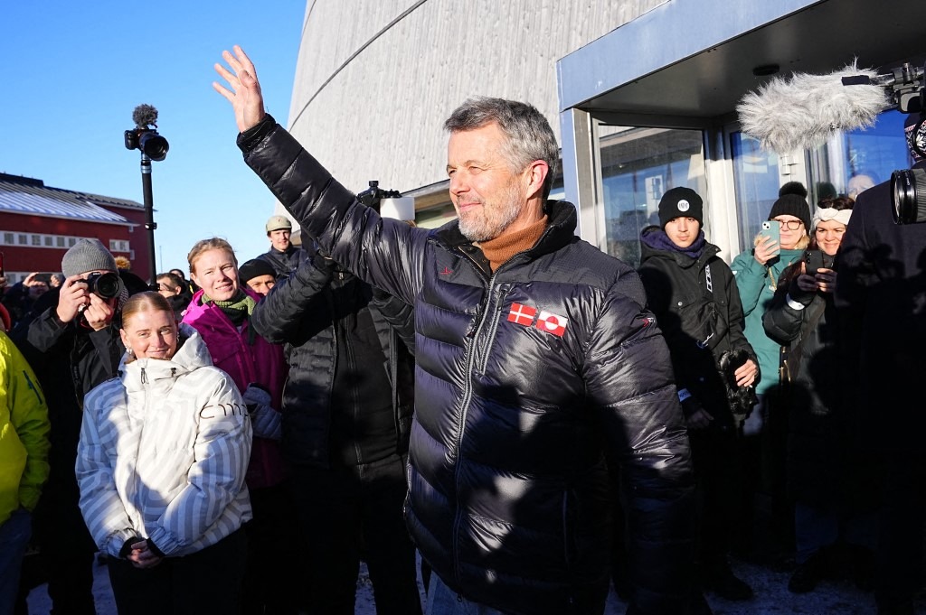 King Frederik X participates in a traditional kaffemik at the cultural center Katuaq in Nuuk, Greenland, on Wednesday, February 18, 2026.
