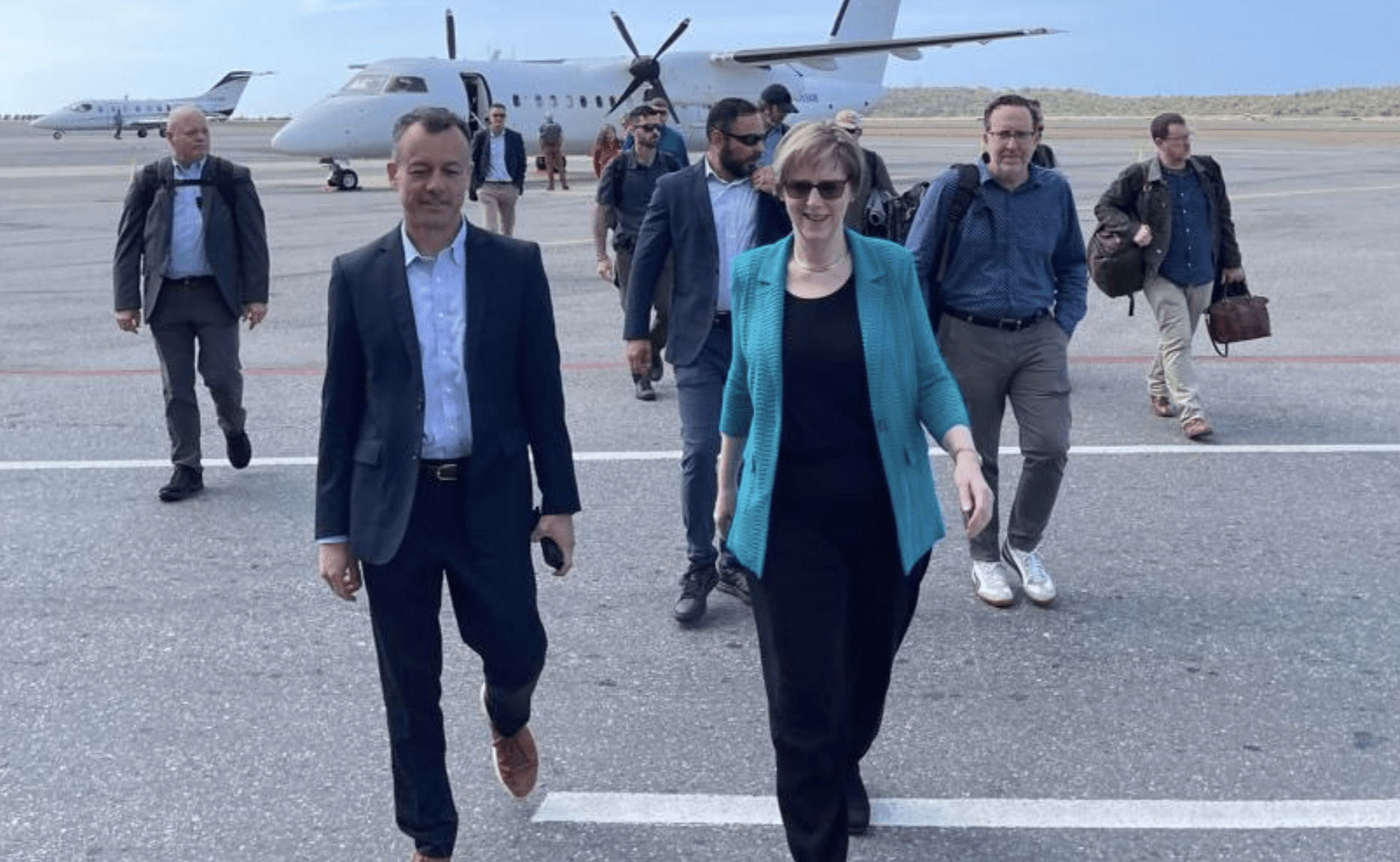 US envoy Laura Dogu arrives in Venezuela.