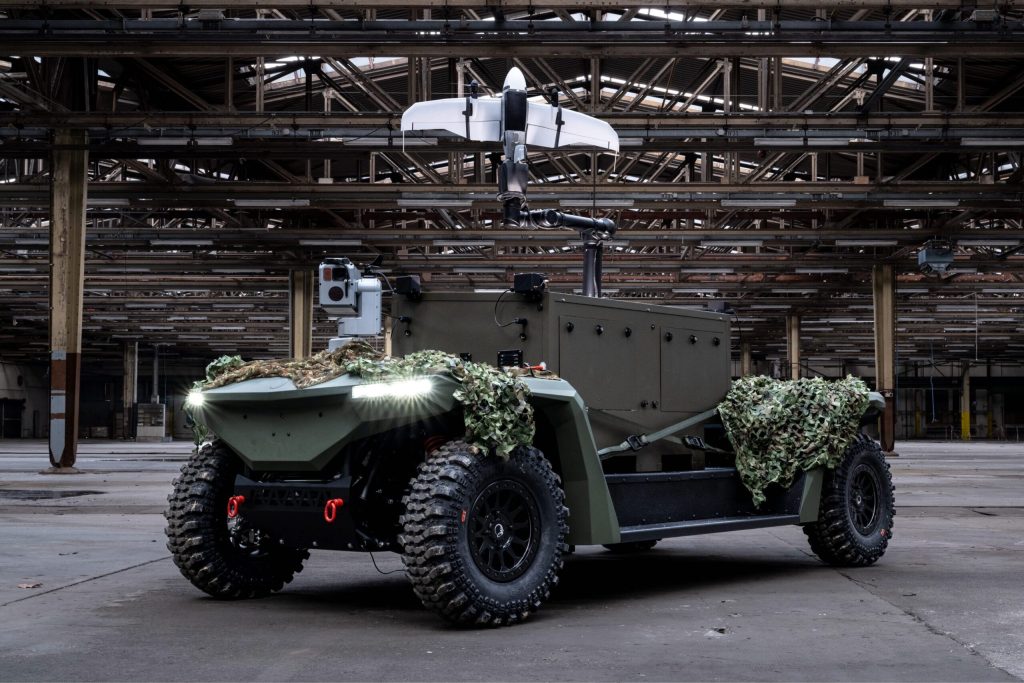 A MANDRILL multi-role UGV in a warehouse. Image: Quantum Systems
