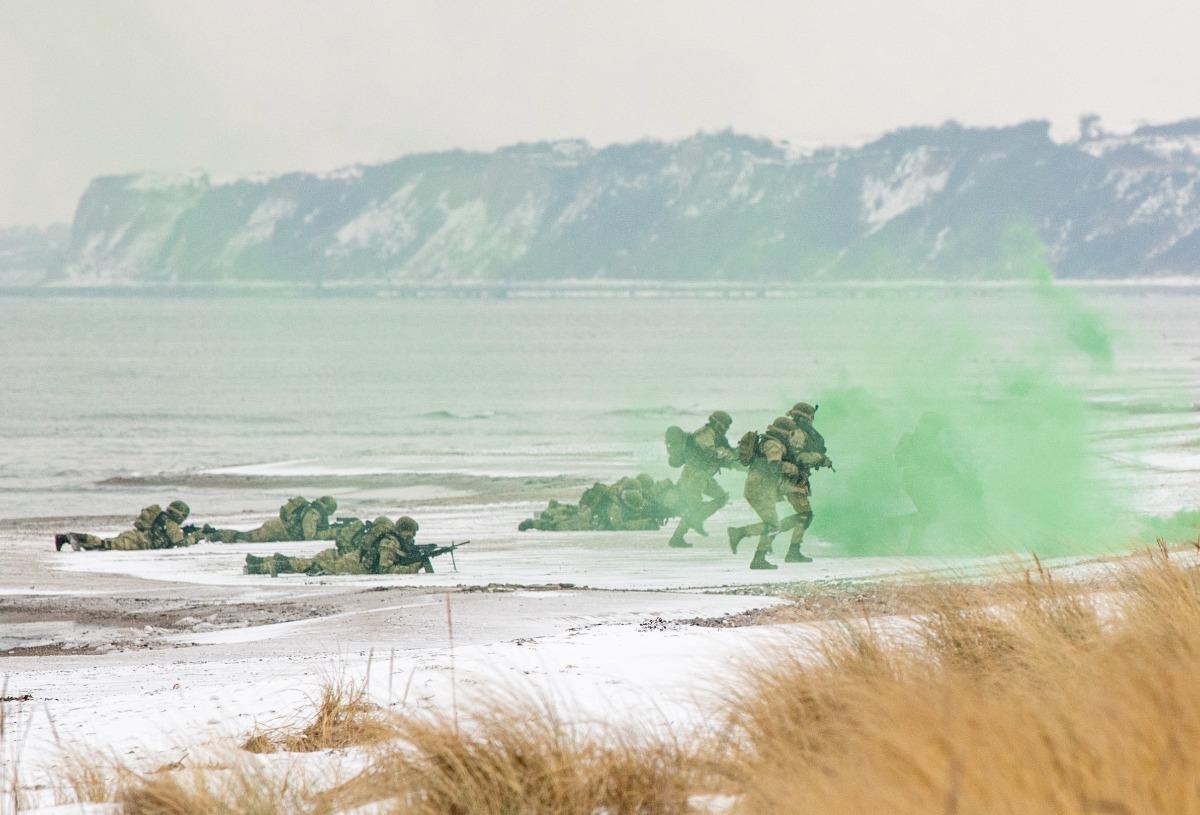 Soldiers join NATO exercises in northern Germany on February 18, 2026.