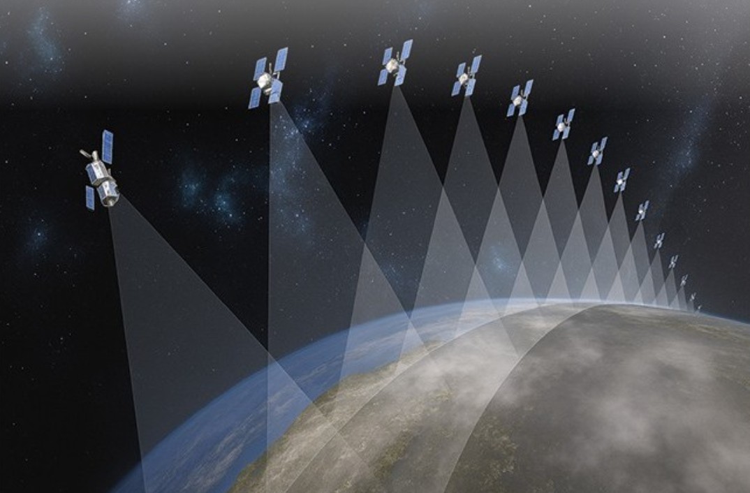 An imagery of satellite constellation.