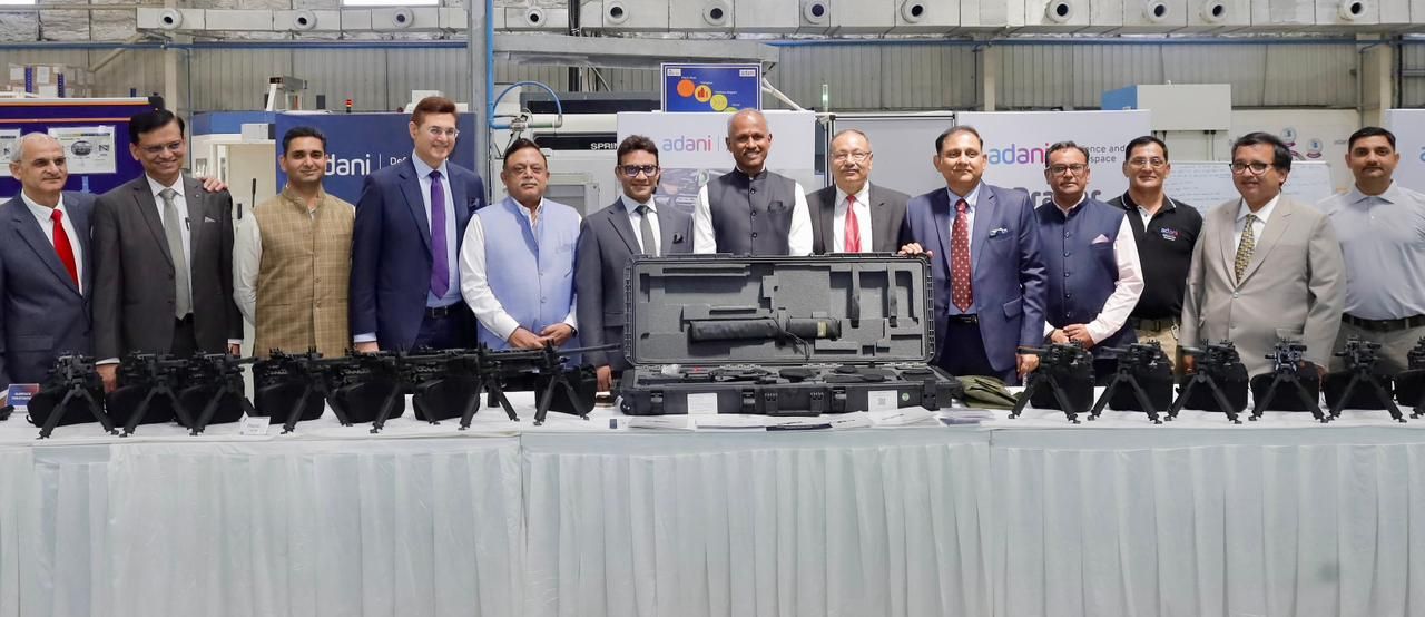 Adani Defence & Aerospace delivers the first batch of Prahar Light Machine Guns to the Indian Army.