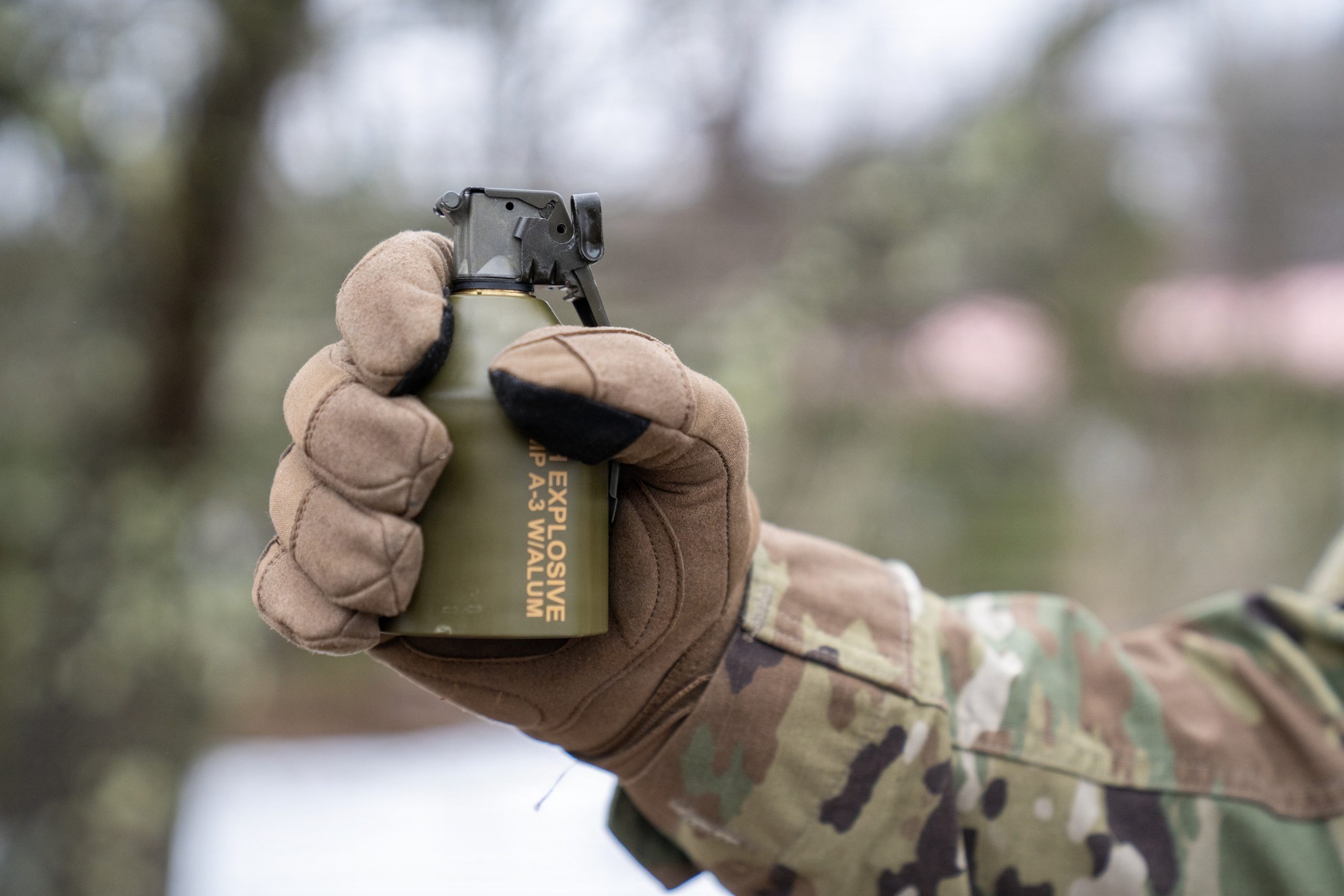 PICATINNY ARSENAL, NJ – The U.S. Army has cleared the M111 Offensive Hand Grenade (OHG) for Full Material Release (FMR). Developed by the Capabilities Program Executive Ammunition and Energetics (CPE A&E), in conjunction with the U.S. Army Combat Capabilities Development Command (DEVCOM) Armaments Center at Picatinny Arsenal, the M111 OHG will replace the obsolete body and fuze of the Mk3A2 hand grenade series, marking the first new lethal hand grenade to achieve FMR since 1968 when the Mk3A2 entered service. The Mk3A2 is restricted for use due to its asbestos body unlike the M111 which utilizes a plastic body that is fully consumed during detonation. U.S. Army photo by Christopher Arthur