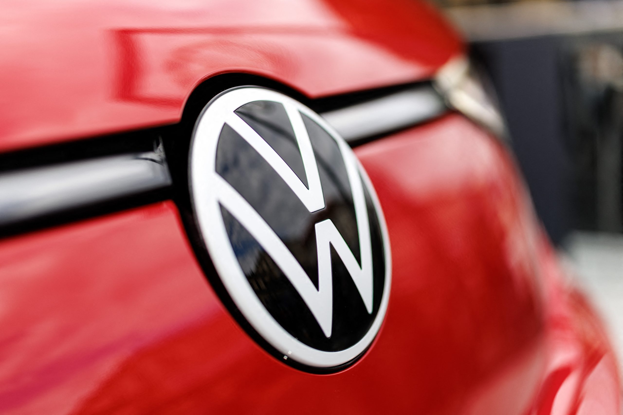 11 September 2025, Bavaria, Munich: The brand logo (logo, symbol, emblem, manufacturer logo) of the Volkswagen brand can be seen on a vehicle from the manufacturer at the company's stand at the Open Space of the IAA (IAA Mobility, International Motor Show) in Munich (Bavaria, Germany) on September 11, 2025. Volkswagen Aktiengesellschaft (VW AG, Volkswagen Group) is an automobile manufacturer from Germany and one of the world's leading automotive groups. (Symbol image, symbol photo, illustration, symbolic photo, illustrative photo, theme image, general image, theme photo) Photo: Matthias Balk/dpa (Photo by MATTHIAS BALK / dpa Picture-Alliance via AFP)