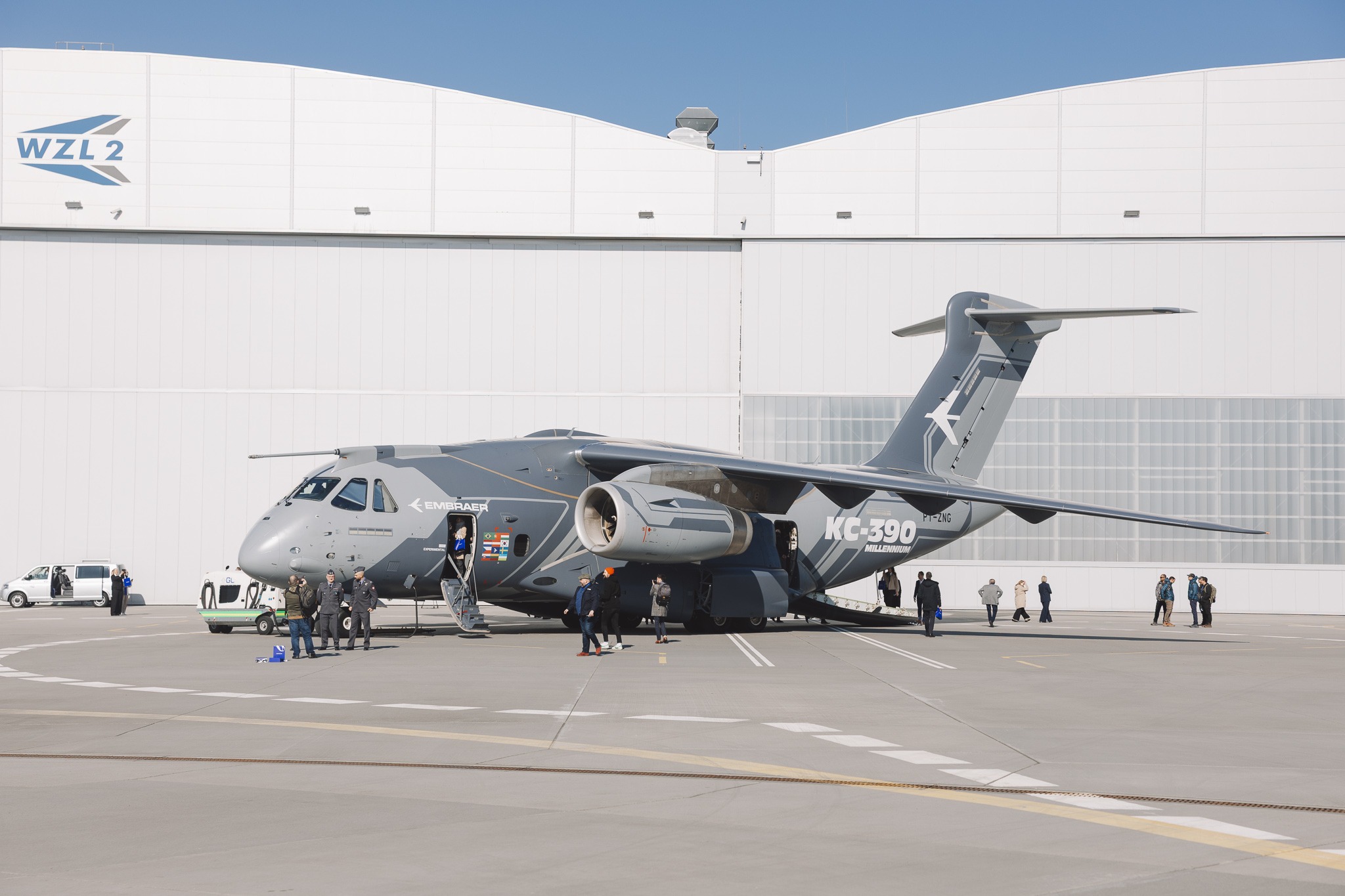 The KC-390 Millennium aircraft in Poland