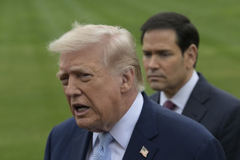 US President Donald Trump and Department of State Secretary Marco Rubio