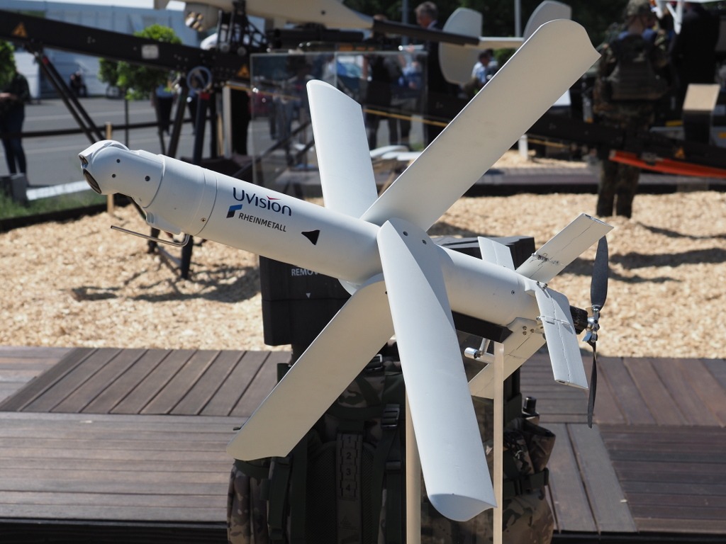 Uvision Hero-30 loitering munition presented at ILA Berlin Air Show 2022
