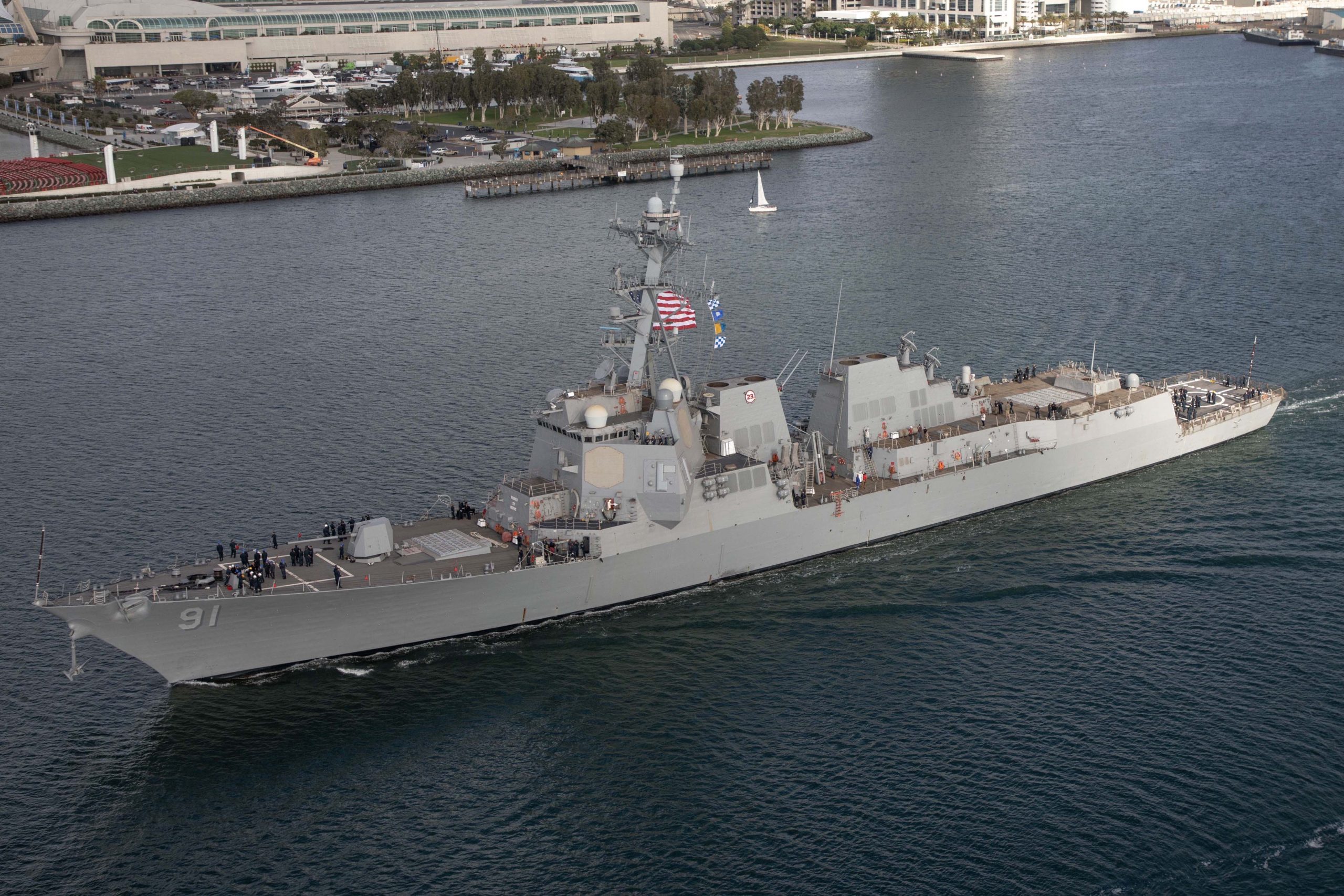 The first SEWIP Block 3 system was installed on the USS Pinckney (DDG-91) in 2023.
