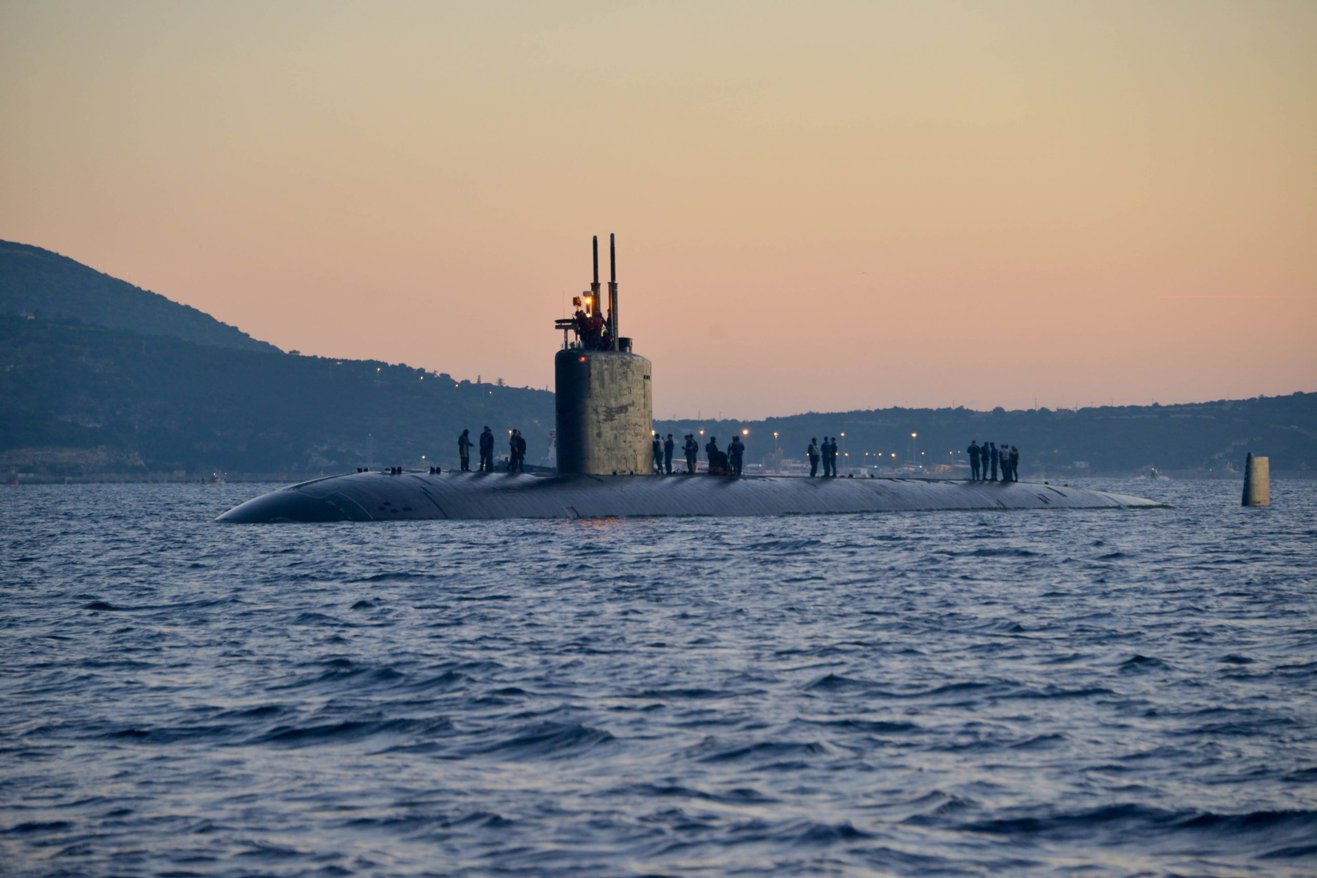 USS Boise (SSN 764) enters Souda Bay, Greece, during a scheduled port visit Dec. 23, 2014. Boise, a Los Angeles-class submarine, homeported in Norfolk, is conducting naval operations in the U.S. 6th Fleet area of operations in support of U.S. national security interests in Europe. (U.S. Navy photo by Mass Communication Specialist 2nd Class Jeffrey M. Richardson/Released)