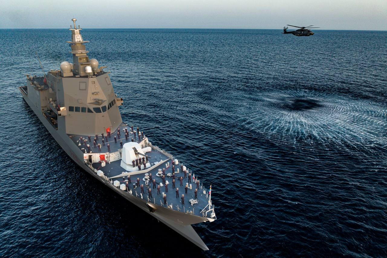 The ITS Paolo Thaon di Revel (P430), the lead Pattugliatore Polivalente d’Altura (PPA) multipurpose offshore patrol frigate