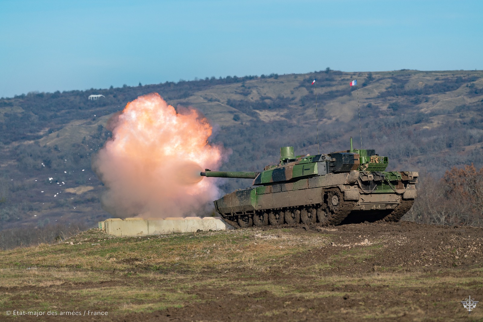 A Leclerc main battle tank. Photo: Headquarters Multinational Division South East: HQ MNDSE