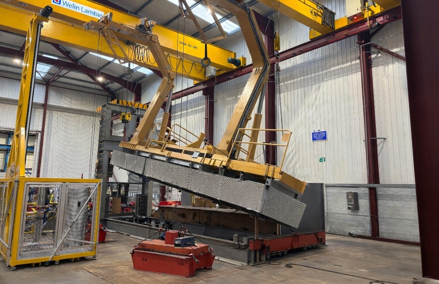 Launch-and-recovery system for small boats.