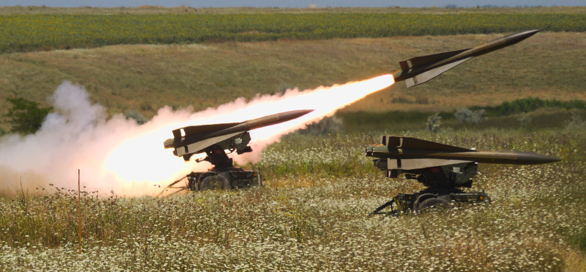 A Romanian MIM-23 Hawk missile is fired from Capu Midia Training Area, Romania, July 19, 2017. The exercise was part of Tobruq Legacy, an air defense exercise where the U.S. and its NATO Allies and partners came together to enhance air defense in Eastern Europe by training together and sharing techniques and strategies. (U.S. Army Photo by Pfc. Nicholas Vidro)