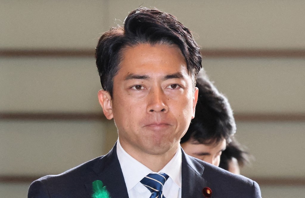 Japanese Defense Minister Shinjiro KOIZUMI arrives at the Prime Minister's Office in Tokyo, Japan, on April 21, 2026.